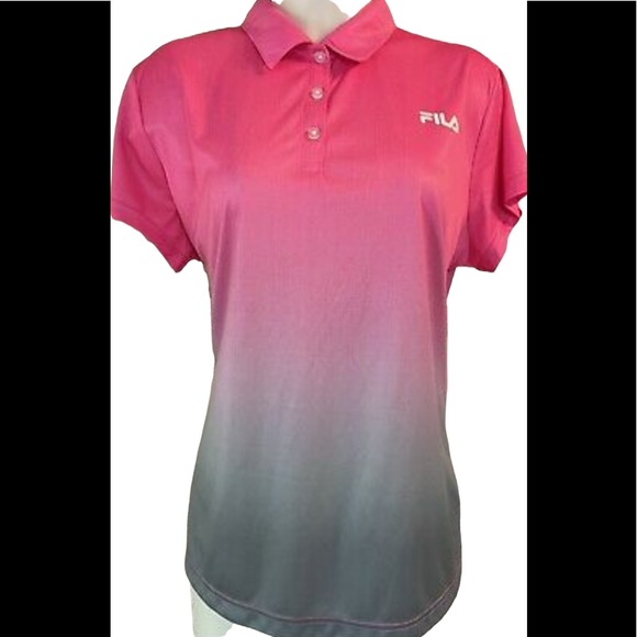 Fila Tops - Women's FILA Sport XL Polo Collared~Pink Gray Ombre~Moisture Wicking Like New